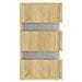 Comodino con Luci LED Sonoma 45x35x67 cm in Legno Multistrato - Foto miniatura 3