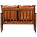Set Divani 3 Pz In Vera Pelle E Legno Massello Acacia Marrone - Foto miniatura 4
