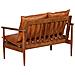 Set Divani 3 Pz In Vera Pelle E Legno Massello Acacia Marrone - Foto miniatura 9