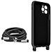 Cover Semirigida Per Iphone 11 Pro Cordino Nylon Intrecciato 80 Cm Nera - Foto miniatura 5