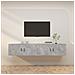 Mobili Porta Tv A Parete 2 Pz Grigio Cemento 100x34,5x40 Cm - Foto miniatura 1