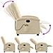 Poltrona Massaggiante Reclinabile Crema in Tessuto - Foto miniatura 4