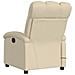Poltrona Massaggiante Reclinabile Crema in Tessuto - Foto miniatura 11