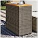 Tavolino Giardino Piano In Legno Grigio 58x27,5x55cm Polyrattan - Foto miniatura 1