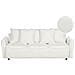 Divano Letto 3 Posti Krama Bouclé Bianco Con Contenitore - Foto miniatura 4