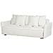 Divano Letto 3 Posti Krama Bouclé Bianco Con Contenitore - Foto miniatura 5