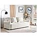 Divano Letto 3 Posti Krama Bouclé Bianco Con Contenitore - Foto miniatura 1