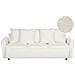 Divano Letto 3 Posti Krama Bouclé Bianco Con Contenitore - Foto miniatura 8