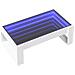 Tavolino Da Salotto Con Led Infinity Bianco 90x53x30 Cm - Foto miniatura 3