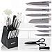 Set Coltelli 15 Pezzi Coltelli da Cucina Affilati con Blocco Supporto Multicolor - Foto miniatura 2