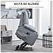 Poltrona Alzapersona Reclinabile fino a 135° con 8 Punti Massaggio, Telecomando e Poggiapiedi, 88x99x106 cm, Grigio - Foto miniatura 2