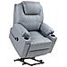 Poltrona Alzapersona Reclinabile fino a 135° con 8 Punti Massaggio, Telecomando e Poggiapiedi, 88x99x106 cm, Grigio - Foto miniatura 1