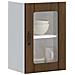 Pensile Da Cucina Con Porta In Vetro Lucca Rovere Marrone - Foto miniatura 1