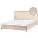 Letto Ad Acqua Bouclé Lavaur 160 X 200 Cm Beige - Foto miniatura 2
