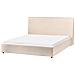 Letto Ad Acqua Bouclé Lavaur 160 X 200 Cm Beige - Foto miniatura 3