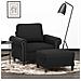 Poltrona con Poggiapiedi Nero 60 cm in Velluto - Foto miniatura 2