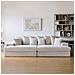 Cardiff Divano Deep 4 Posti In Velluto A Coste Beige - Foto miniatura 1