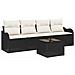 Set Divani Giardino 5 Pezzi con Cuscini Nero Rattan Sintetico, Divano Giardino 2 Posti con Ripostiglio e Cuscini Nero Rattan Sintetico - Foto miniatura 1