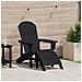 Sedia Adirondack con Poggiapiedi Nera HDPE - Foto miniatura 2