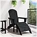 Sedia Adirondack con Poggiapiedi Nera HDPE - Foto miniatura 3