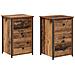 Comodini in legno vecchio Legno vecchio Truciolare, Metallo Media - Foto miniatura 1
