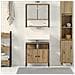 Set di mobili da bagno a 2 pezzi in legno ingegnerizzato rovere artisan - Foto miniatura 4