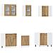 Set di Mobili da Cucina 11 pz Rovere Artigianale Truciolato - Foto miniatura 4