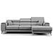 Fusion Divano Angolare In Tessuto Smacchiabile T05 Grigio - Foto miniatura 2