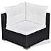 Set Divani da Giardino 6 pz con Cuscini in Polyrattan Nero - Foto miniatura 6