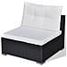 Set Divani da Giardino 6 pz con Cuscini in Polyrattan Nero - Foto miniatura 7