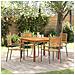 Set da Pranzo per Giardino 5 pcs Grigio Poly Rattan - Foto miniatura 2