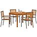 Set da Pranzo per Giardino 5 pcs Grigio Poly Rattan - Foto miniatura 3