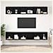 Mobile TV da Parete 4 pcs Rovere nero 37 x 37 x 107.5 cm - Foto miniatura 2