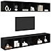 Mobile TV da Parete 4 pcs Rovere nero 37 x 37 x 107.5 cm - Foto miniatura 3