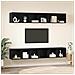 Mobile TV da Parete 4 pcs Rovere nero 37 x 37 x 107.5 cm - Foto miniatura 4