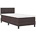 Letto a molle con materasso Marrone Scuro 90 x 190 cm Tessuto - Foto miniatura 1