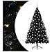 Albero di Natale artificiale con luci integrate Nero 210 cm PVC - Foto miniatura 1
