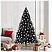 Albero di Natale artificiale con luci integrate Nero 210 cm PVC - Foto miniatura 2