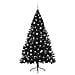 Albero di Natale artificiale con luci integrate Nero 210 cm PVC - Foto miniatura 3