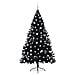 Albero di Natale artificiale con luci integrate Nero 210 cm PVC - Foto miniatura 4