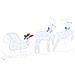 Renne LED 3 pcs Bianco Freddo Tessuto - Foto miniatura 7