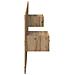 Testata con Comodino 3 pcs Rovere artigianale Legno multistrato - Foto miniatura 8