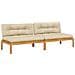 Divani Centrali Pallet Giardino con Cuscini 2pz Massello Acacia - Foto miniatura 1