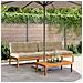 Divani Centrali Pallet Giardino con Cuscini 2pz Massello Acacia - Foto miniatura 2
