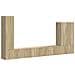Set di Mobiletto da TV a Parete 6 pcs Rovere Sonoma - Foto miniatura 1