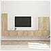 Set di Mobiletto da TV a Parete 6 pcs Rovere Sonoma - Foto miniatura 2
