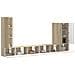 Set di Mobiletto da TV a Parete 6 pcs Rovere Sonoma - Foto miniatura 3