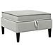 Pouf con Storage Grigio chiaro Velluto - Foto miniatura 1