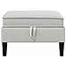 Pouf con Storage Grigio chiaro Velluto - Foto miniatura 4