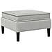 Pouf con Storage Grigio chiaro Velluto - Foto miniatura 6